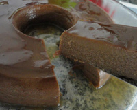 Pudim de chocolate no microondas