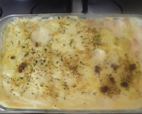 Filé de merluza com purê  de batata