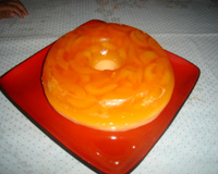 Sobremesa deliciosa de pêssego