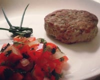 Hambúrguer bovino caseiro (glúten free) sem sopa de cebola