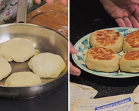 Esse pão recheado de frigideira leva só iogurte natural e farinha e fica pronto rapidinho