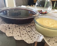 Sagu com creme inglês