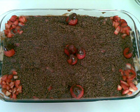 Pavê de morango com chocolate