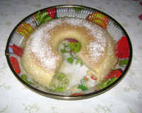 Pudim de pão no micro-ondas