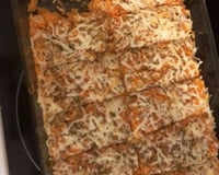 Torta de batata doce com frango