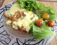 Escondidinho de salmão com queijo