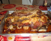 Costela gaúcha assada em forno de pizza