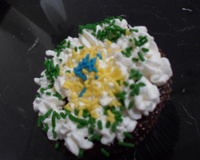 Cupcake de chocolate no micro-ondas