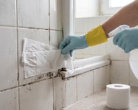 Sem esfregar: o método do papel higiênico para remover mofo do banheiro