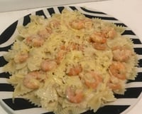 Massa ao molho de camarão e vinho branco