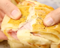 O melhor salgado assado que você vai aprender é esse joelho de queijo com presunto, fácil e delicioso!