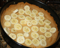 Torta de banana com doce de leite