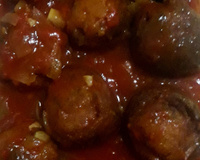 Almôndegas de proteína de soja ao molho