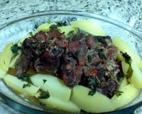 Contra filé com molho de cerveja ao forno