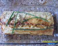 Rocambole de arroz cozido