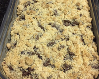 Cuca de banana com chocolate