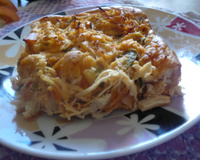 Torta colorida de frango