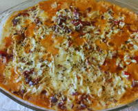 Macarrão com linguiça calabresa e creme de leite