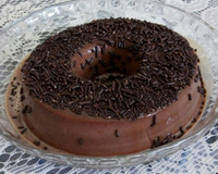 Pudim de maria-mole de chocolate
