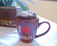 Bolo de chocolate na caneca