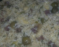 Arroz com carne seca