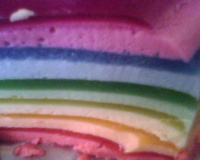 Delícia de gelatina em camadas