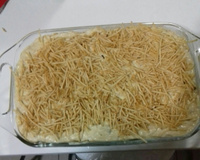 Capeletti recheado de frango ao creme de milho com mussarela