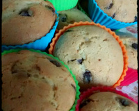 Bolinho de baunilha com gotas de chocolate