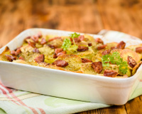 Cachorro quente de forno