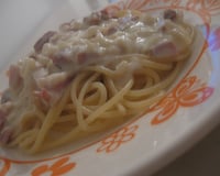 Molho branco com presunto