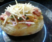 Batata recheada de micro-ondas