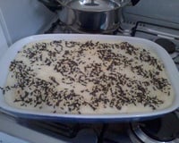 Pavê de pêssego em calda