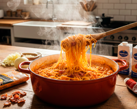 Macarrão muito cremoso sem queijo com molho de 5 ingredientes que rende até sobra para o dia seguinte