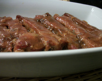 Costelinha com molho flambado