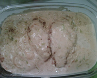 Tirinhas de frango ao molho de alho-poró