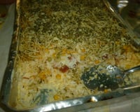 Arroz de forno com linguiça