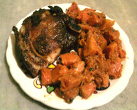 Pernil com abóbora caipira da Emeliza uai