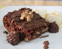 Brownie de creme de avelã com nozes