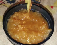 Doce de pera com manga verde