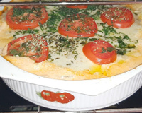 Filé de tilápia com batatas e requeijão ao forno