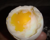 Ovo cozido com gema mole