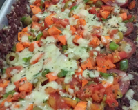 Quiche de carne moída à jardineira