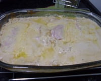 Lasanha de presunto e queijo ao molho branco