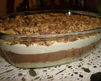 Pavê da Ana com chocolate e chantilly