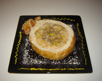 Sopa no pão italiano