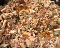 Recheio com a sobra de frango assado