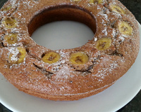 Bolo de banana e aveia