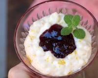 Arroz doce com amêndoas