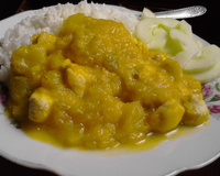 Frango ao molho de abóbora cabocha e requeijão