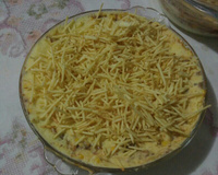 Escondidinho de requeijão com carne moída